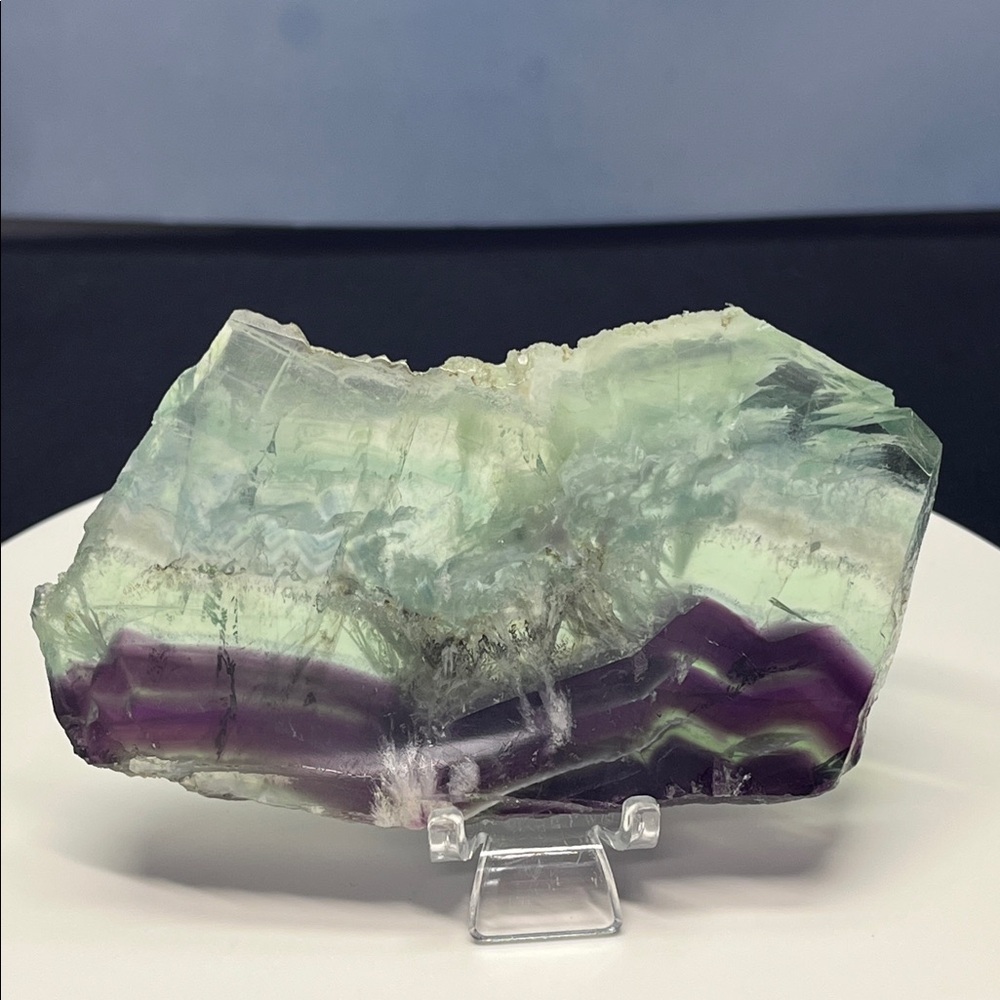 Feather Fluorite Slab 4 1/2 X 2 3/4 - Picture 3 of 7